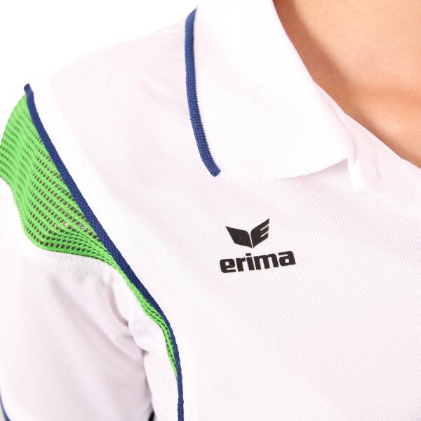 wawiHEROES ERIMA Damen Sport Poloshirt GREEN in Weiß