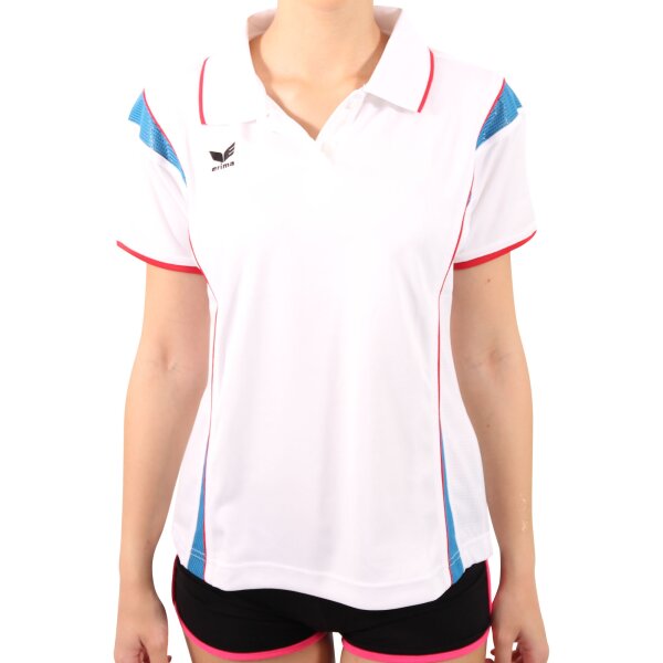 wawiHEROES ERIMA Damen Sport Poloshirt AZUR in Weiß