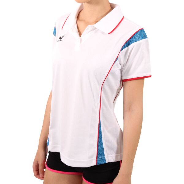 wawiHEROES ERIMA Damen Sport Poloshirt AZUR in Weiß