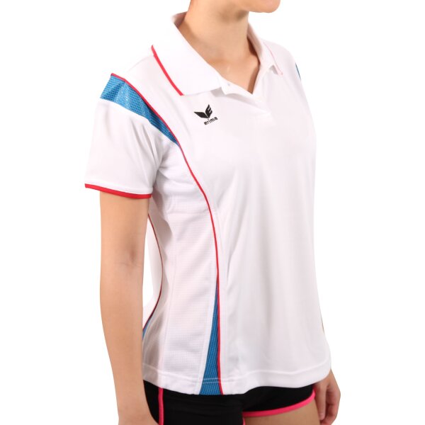 wawiHEROES ERIMA Damen Sport Poloshirt AZUR in Weiß