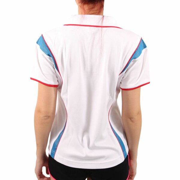 wawiHEROES ERIMA Damen Sport Poloshirt AZUR in Weiß