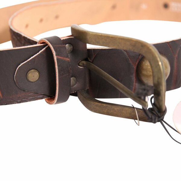 wawiHEROES FORNARINA Damen Ledergürtel CHARITY-COFFE in Braun