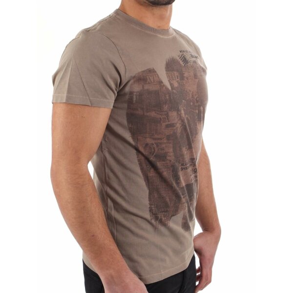 wawiHEROES BLAUER USA Herren T-Shirt MC in Braun