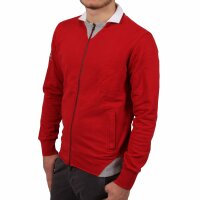 wawiHEROES ETIQUETA NEGRA Herren Sweatjacke CALVIA in Rot
