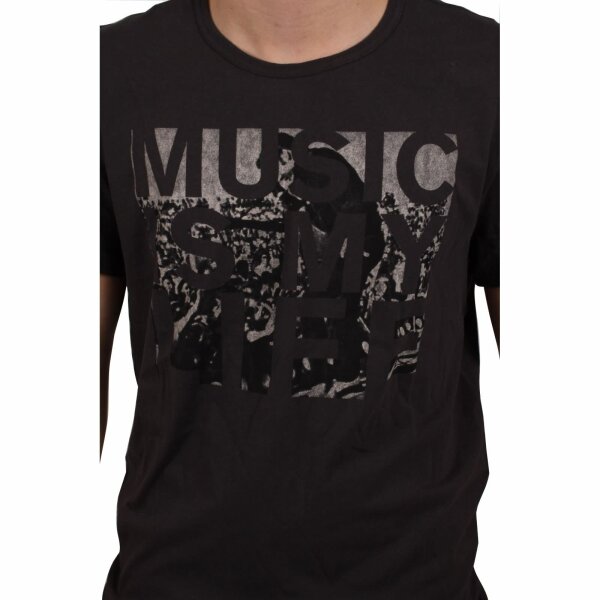 wawiHEROES RA-RE RAG RECYCLE Herren T-Shirt CLIFT in Schwarz