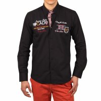 wawiHEROES PONTTO Herren Langarm Hemd MODERN FIT in Schwarz