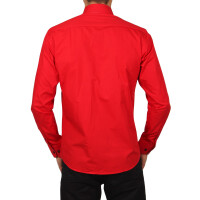 wawiHEROES PONTTO Herren Langarm Hemd MODERN FIT in Rot