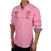 wawiHEROES PONTTO Herren Langarm Hemd MODERN FIT in Rosa