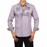 wawiHEROES PONTTO Herren Langarm Hemd MODERN FIT in Grau