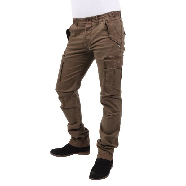 wawiHEROES BLAUER USA Herren Hose mit Elasthan CHAM in Braun