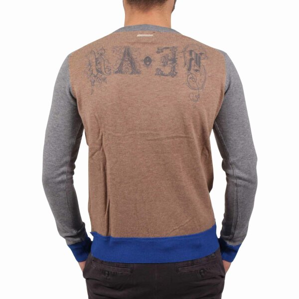 wawiHEROES RA-RE Herren Pullover KARO in Grün-Grau