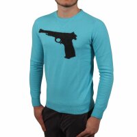wawiHEROES RA-RE Herren Pullover PISTOLERO in Türkis