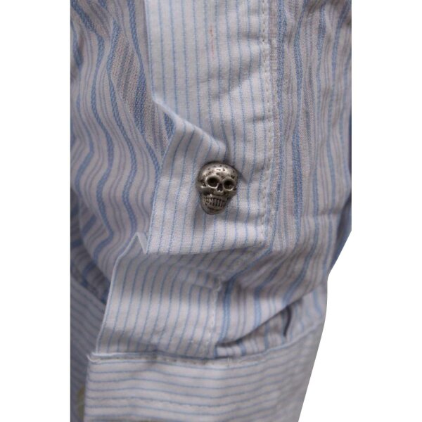 wawiHEROES RA-RE Herren Langarm Hemd STRIPE LIGHT Hellblau