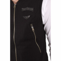 wawiHEROES RA-RE Herren Sweat-Weste SURVIVAL in Schwarz