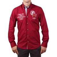 wawiHEROES PONTTO Herren Langarm Hemd MODERN FIT 4006 in Rot
