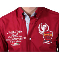 wawiHEROES PONTTO Herren Langarm Hemd MODERN FIT 4006 in Rot