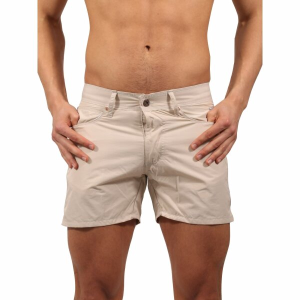 wawiHEROES ROY ROGERS Herren Bade Short SEVEN BELL in Beige