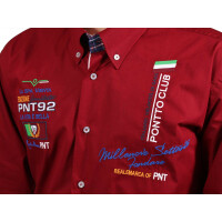 wawiHEROES PONTTO Herren Langarm Hemd MODERN FIT 4020 in Rot